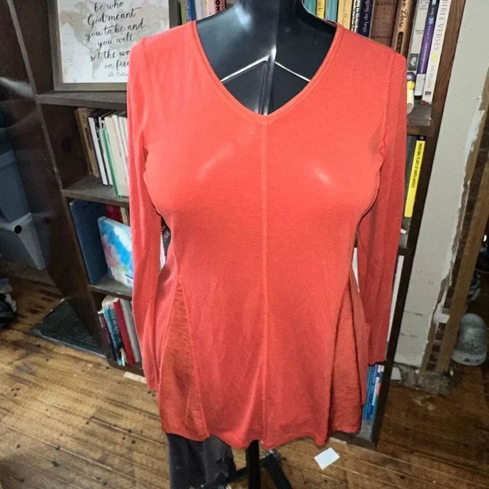 Chico’s orange knit flowy colorful 0/4-6 loungewear tunic